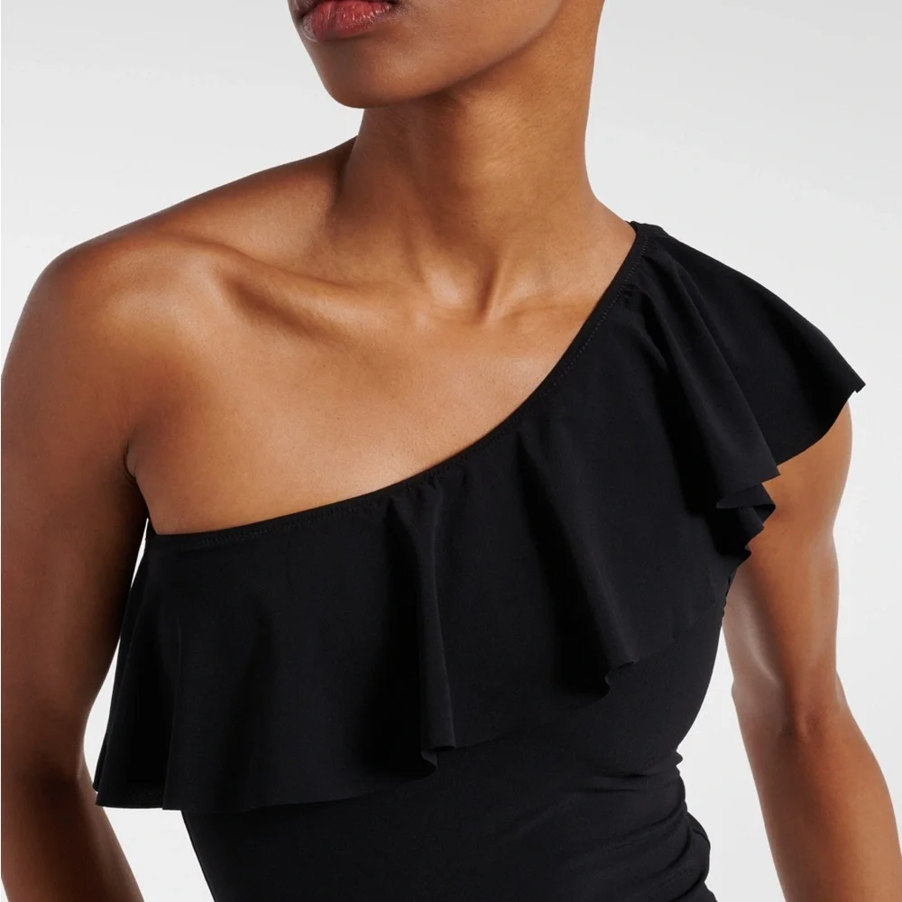 NWT $380 ISABEL MARANT SICILYA RUFFLE BATHING SUIT SZ 4 orchid - Picture 4 of 5